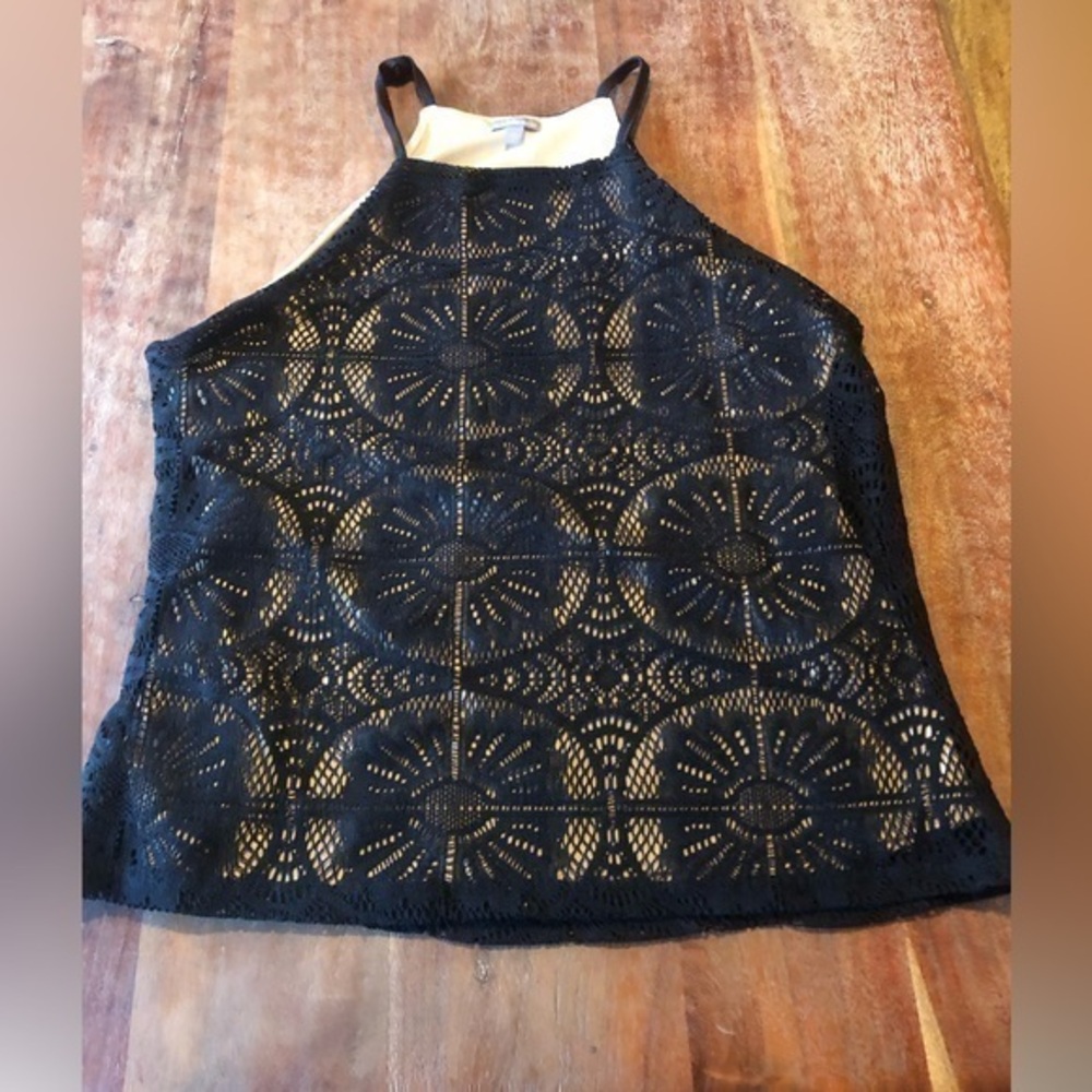 Charlotte Russe Black Lace Spaghetti Strap